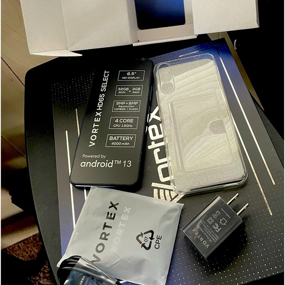 Two (2)Vortex Cellular HD65 Select - 32GB - Black Smartphone - Picture 2 of 6